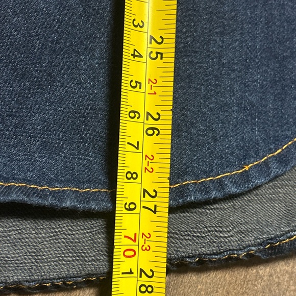 Vintage 2003 Levi’s Type 1™ Western Pearl Snap Shirt Mens M Dark Denim Y2K - Picture 12 of 12